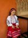 Сорочка для дівчинки "Медея" біла з червоно-чорним орнаментом 15115-104 фото 1