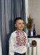 Сорочка для хлопчика "Сокальська" на білому полотні з бордовим орнаментом 14134-104 фото 2