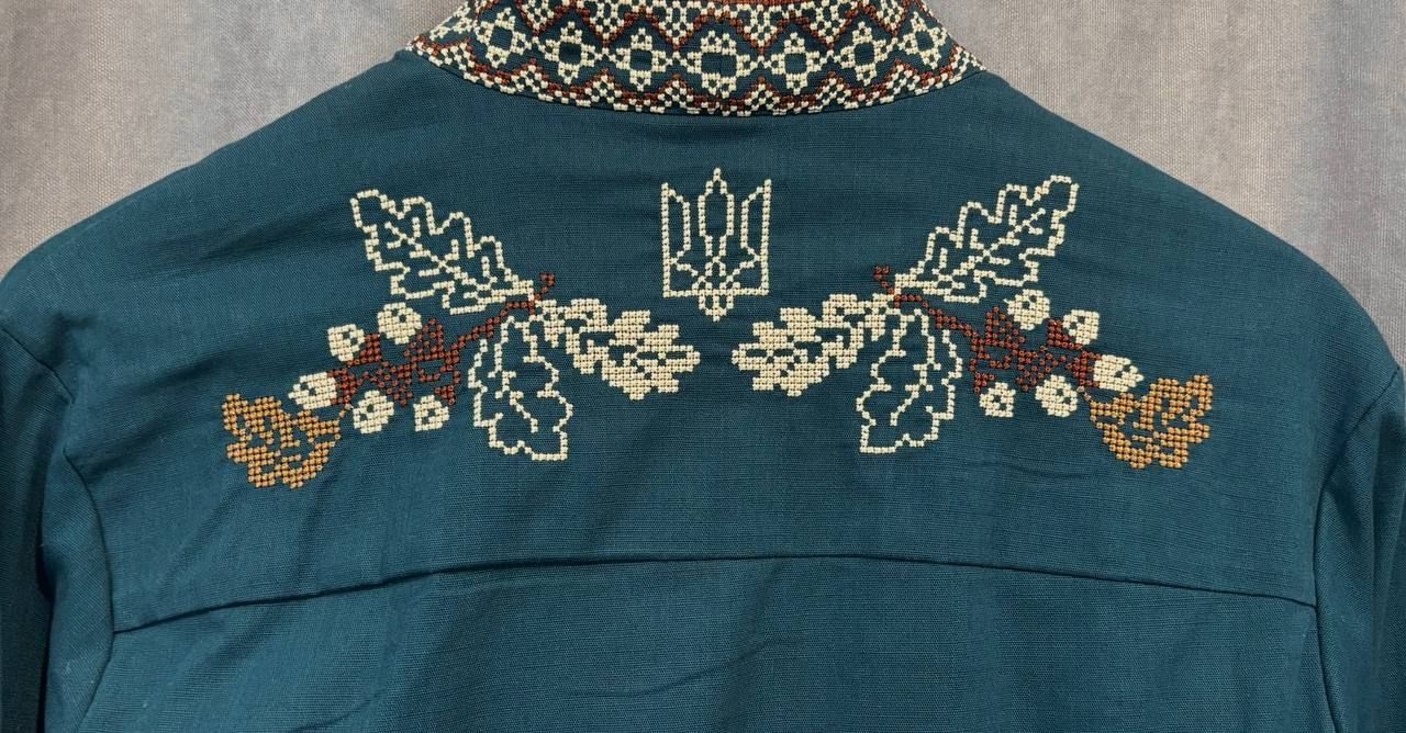 Міць - чоловіча сорочка смарагдова р.42 (XS) гл5267-44 фото