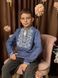 Сокальська- сорочка для кольору джинс з білою вишивкою 14107-122 фото 2