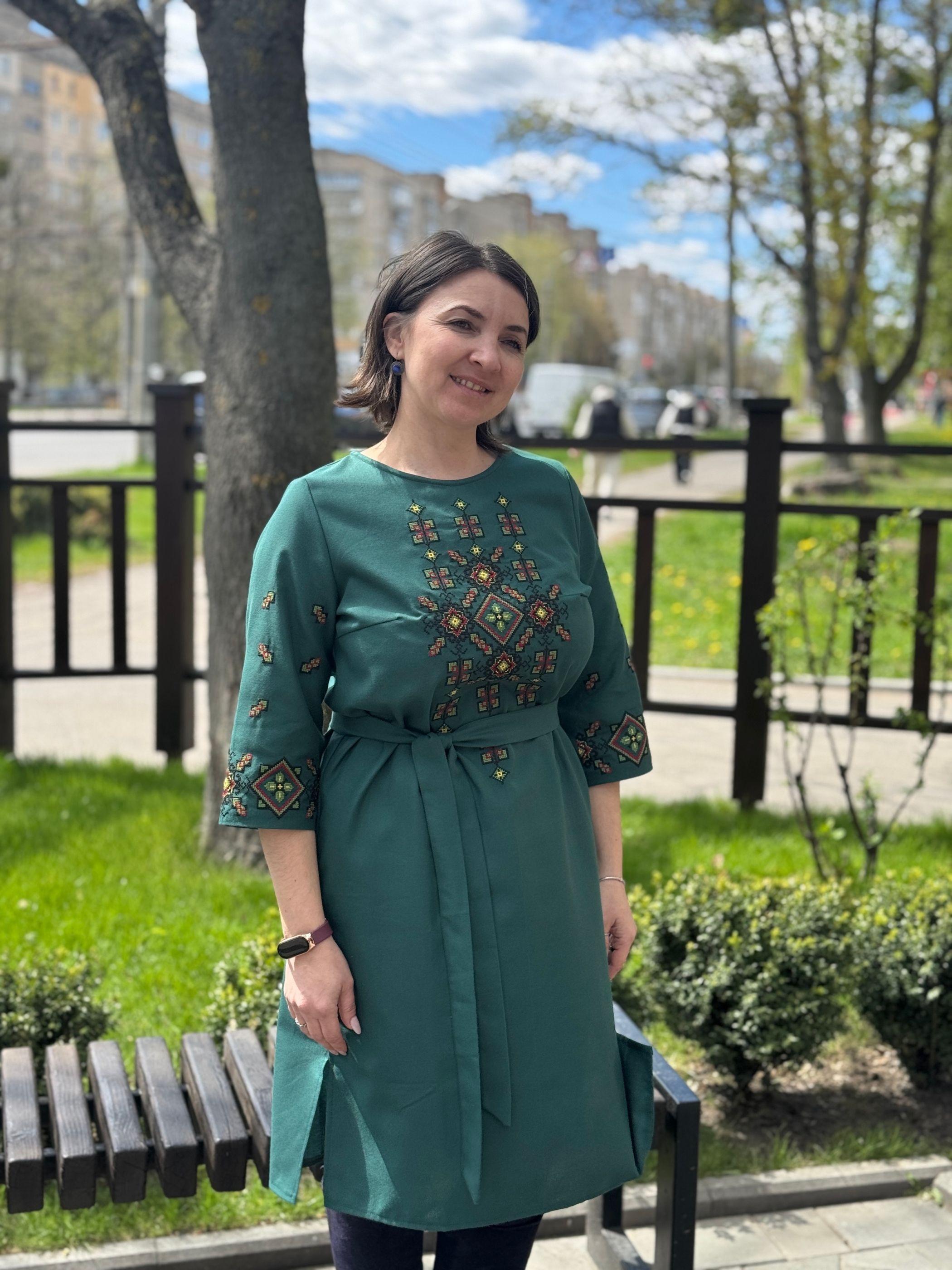Колорит - жіноча сукня зелена, 3/4